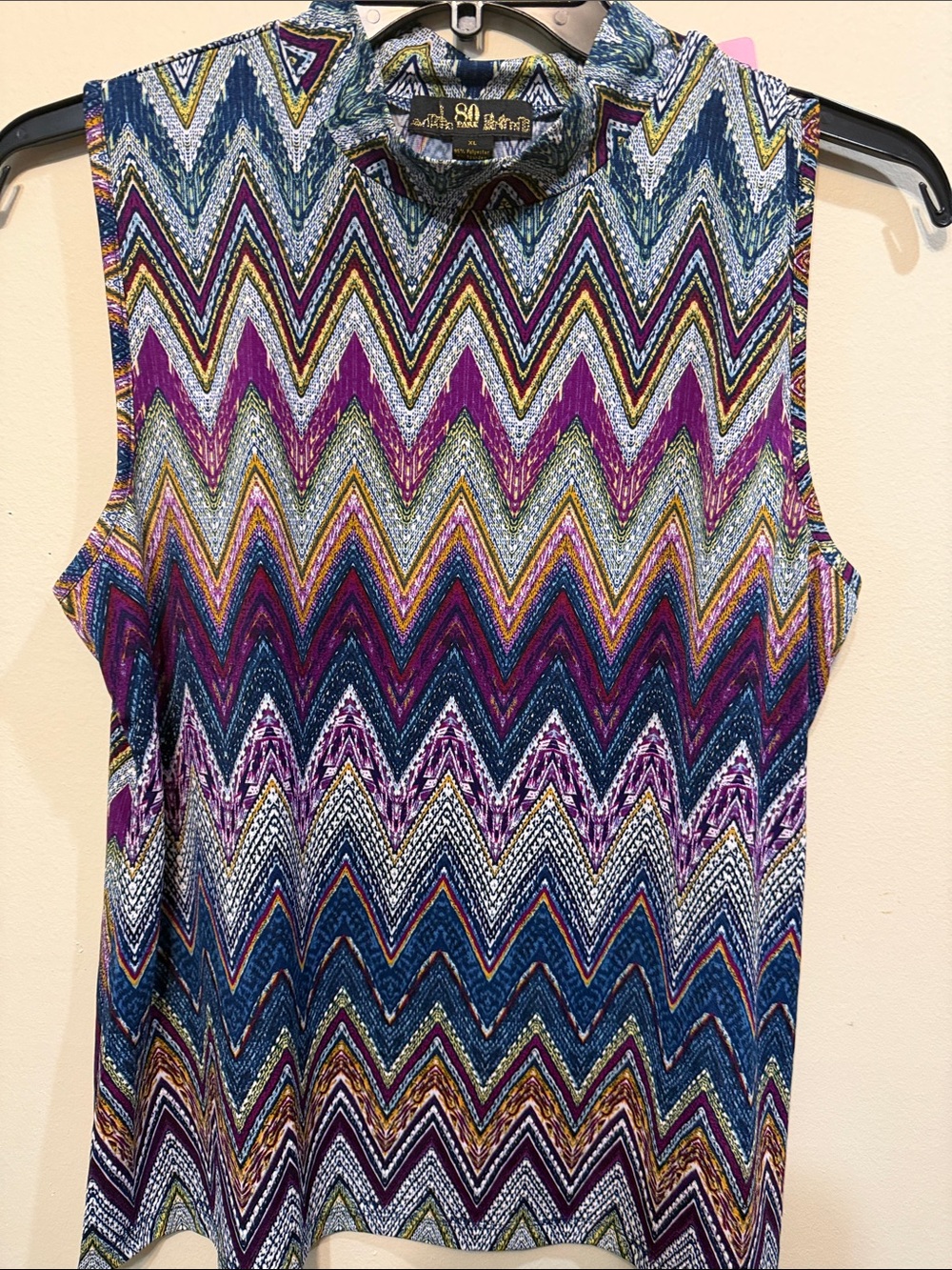 80 park Chevron Tank Top in Purple, Blue, Gold & White 2684